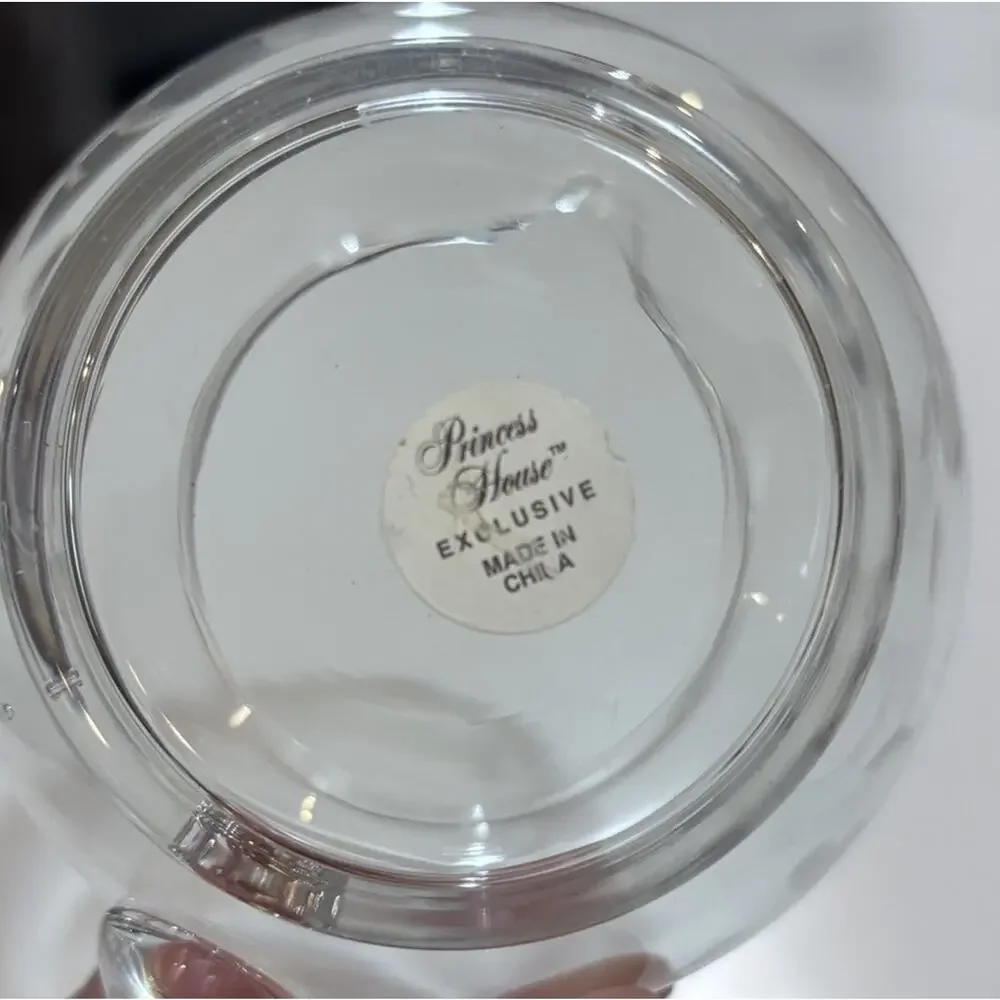 Princess House Heritage Crystal Etched Creamer 3.5